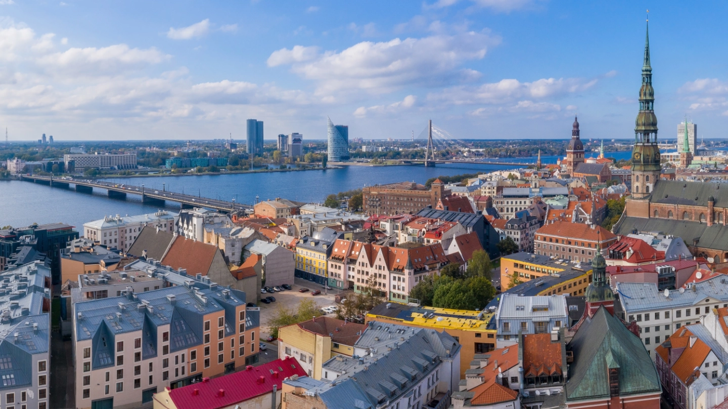 Old town Riga skyline Latvia image