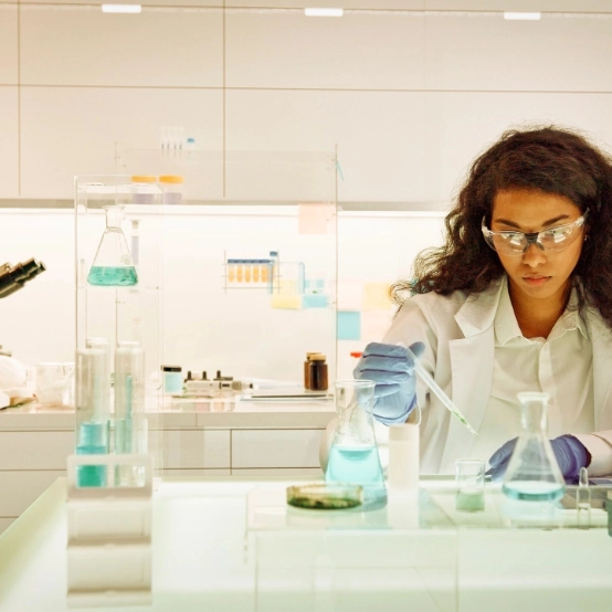 Female laboratory worker